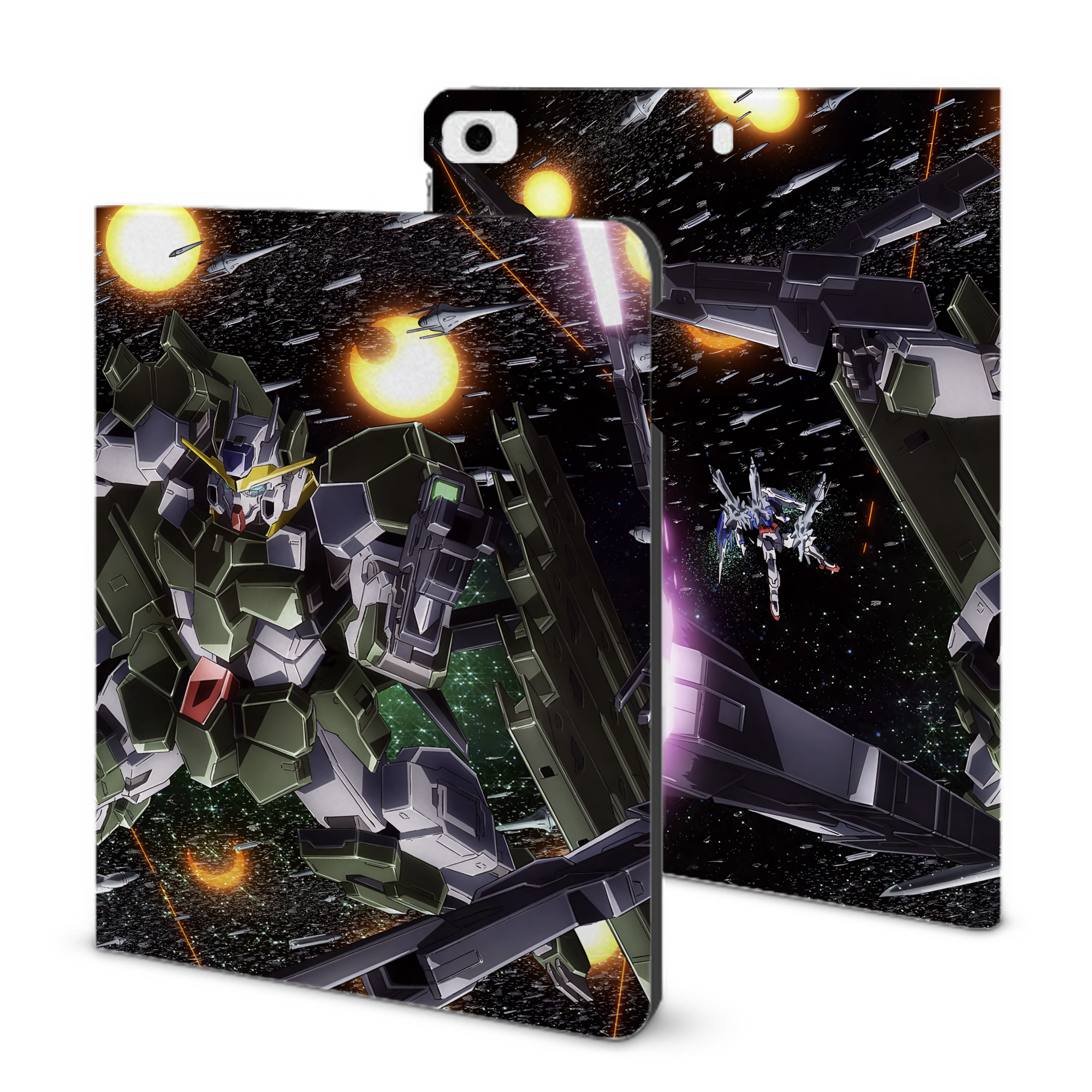 （画像用） 機動戦士ガンダム Mobile Suit Gundam IPad ケース ブック型 PUレザー TPU 耐衝撃 軽量 薄型 ペン収納なし 全面保護 IPad 各モデル対応